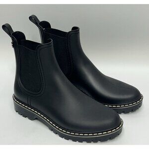 Igor Women's Chelsea Rubber Boots size 7.5 EU38 Black Made In Spain WORN ONCE